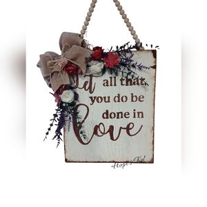 Decorative Wall Hanging with Floral Accents